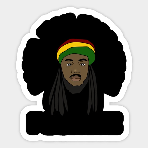 Positive vibration, Rastafari, Ethiopian, Reggae, Rasta Sticker by alzo